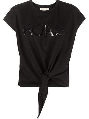 Michael Michael Kors waist-tied sleeveless organic cotton top - Black