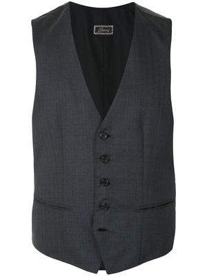 Brioni pinstripe suit vest - Black