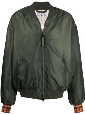 Acne Studios zipped-up bomber jacket - Green