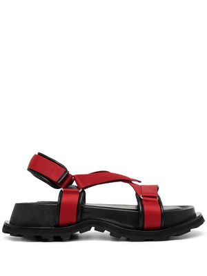 Jil Sander platform touch-strap fastening sandals - Black