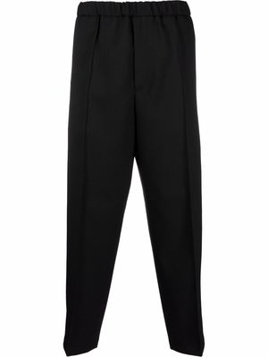Jil Sander elasticated straight-leg trousers - Black