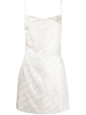 Kirin logo print mini dress - White