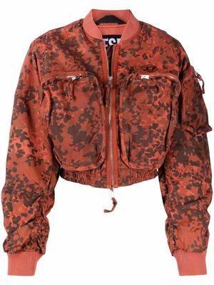 Diesel camouflage-pattern bomber jacket - Orange