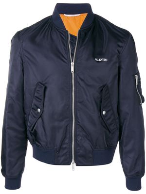 Valentino zipped bomber jacket - Blue