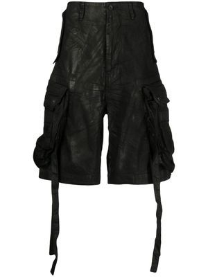 Julius Gas Mask cargo shorts - Black