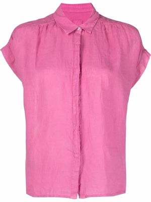 120% Lino short-sleeve linen shirt - Pink