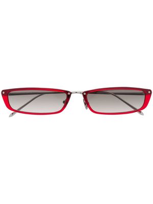 Linda Farrow rectangular frame sunglasses - Red