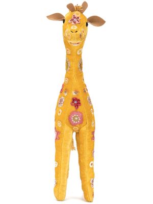 Anke Drechsel embroidered giraffe ornament - Yellow