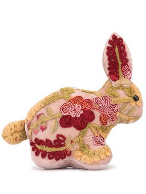 Anke Drechsel floral embroidered rabbit - Pink