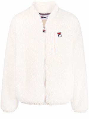 Fila embroidered logo-patch jacket - White