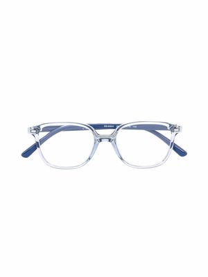 RAY-BAN JUNIOR transparent-frame glasses - Blue