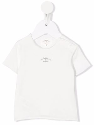 TEDDY & MINOU logo-print short-sleeve T-shirt - White