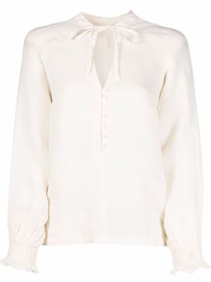 120% Lino long-sleeve linen shirt - Neutrals