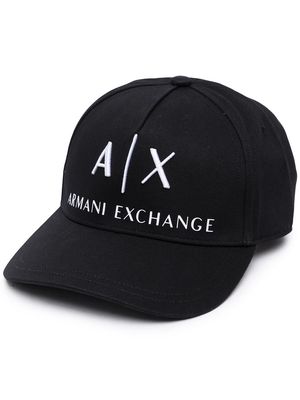 Armani Exchange logo lettering cap - Black
