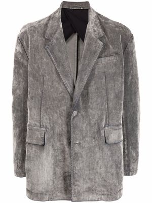 Diesel acid-wash denim blazer - Grey