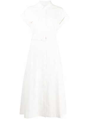 Juun.J sleeveless shirt dress - White