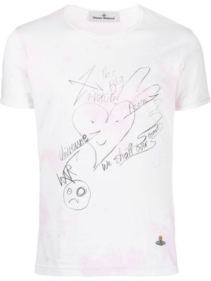 Vivienne Westwood sketch-print organic-cotton T-shirt - White