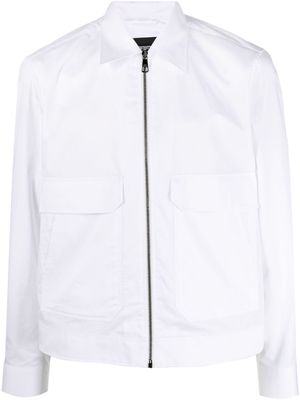 Neil Barrett lightweight zip-up shirt jacket - White