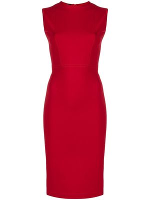 Herve L. Leroux round neck sleeveless dress - Red