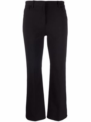 Theory cropped kick-flare trousers - Black