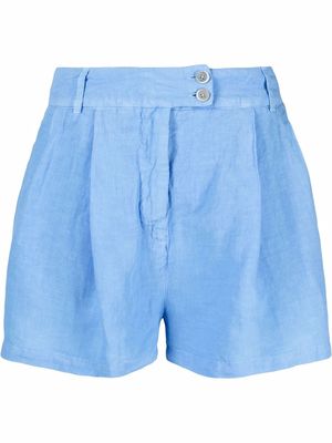 120% Lino wide-leg linen shorts - Blue