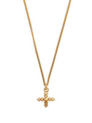 Northskull Echo Positivity cross necklace - Gold