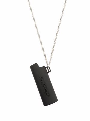 AMBUSH logo lighter case pendant necklace - Silver