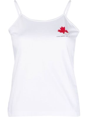 Dsquared2 maple leaf logo-print vest top - White