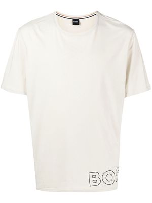 BOSS Identity logo-print T-shirt - Neutrals