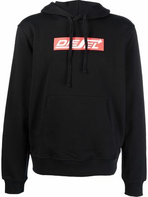 Diesel logo-print hooded sweatshirt - Black