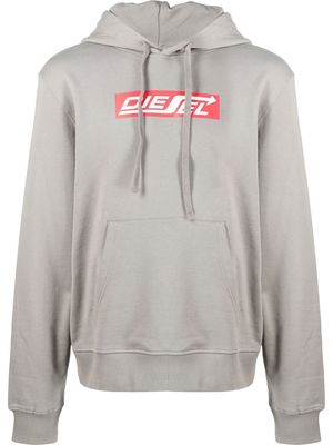 Diesel logo-print hooded sweatshirt - Grey