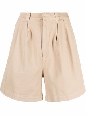 Haikure pleated tailored shorts - Neutrals