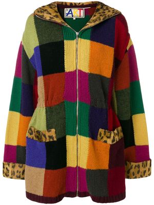 JC de Castelbajac Pre-Owned knitted patch coat - Multicolour