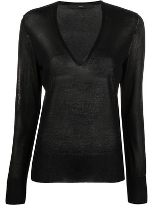 SAPIO V-neck knit jumper - Black