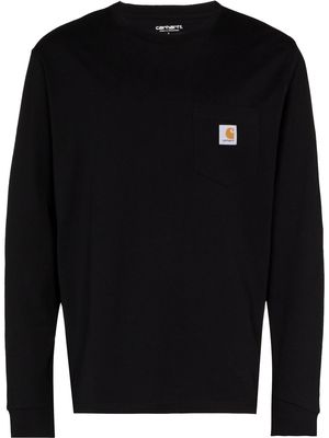 Carhartt WIP logo-patch long-sleeve T-shirt - Black