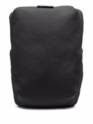 Côte&Ciel logo-patch zip-up backpack - Black