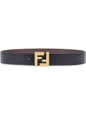 Fendi logo buckle reversible belt - Black