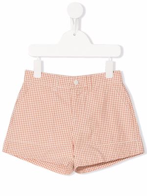 Knot Orchid cotton shorts - Brown