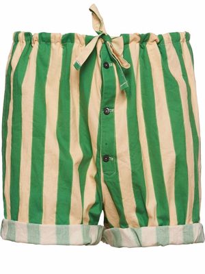 Prada vertical striped Bermuda shorts - Green