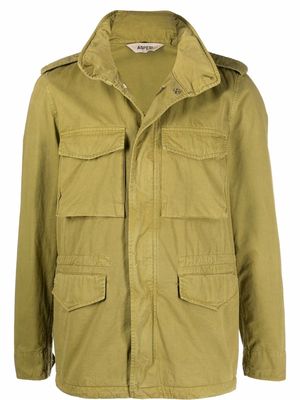 ASPESI concealed hood military jacket - Green