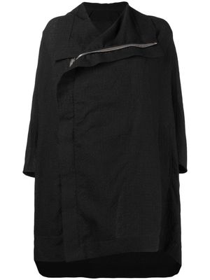 Rick Owens oversized linen-wool coat - Black