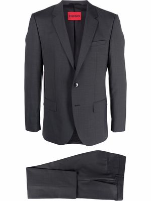 HUGO textured two-piece single-breasted suit - Grey