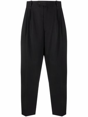 There Was One front pleat tapered trousers - Black