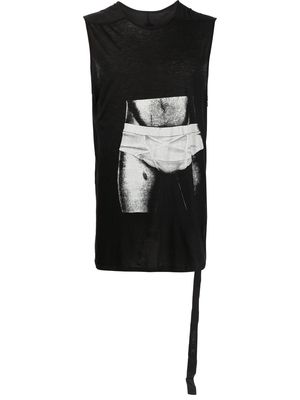 Rick Owens DRKSHDW graphic-print cotton vest - Black