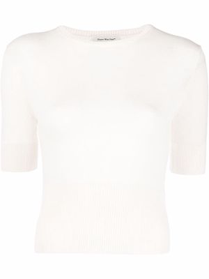 There Was One seam-detail knitted top - Neutrals