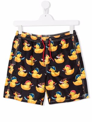 MC2 Saint Barth Kids Duckie-print swim shorts - Blue