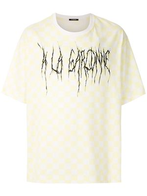 À La Garçonne logo print oversized T-shirt - Yellow