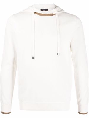 Peserico drawstring pullover hoodie - White