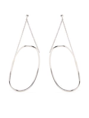 BAR JEWELLERY Glide chain-link hoop earrings - Silver