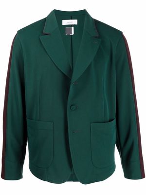 Facetasm side-stripe single-breasted blazer - Green
